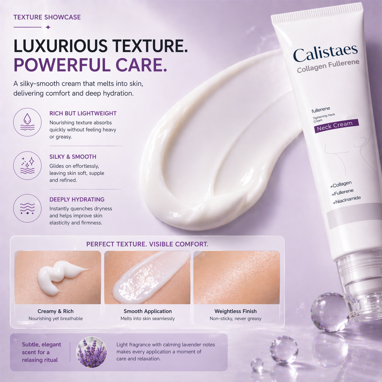 Calistaes™Five Rollers for All Around Massage,Neck Firming Cream,Collagen Neck Cream,Relieves Edema
