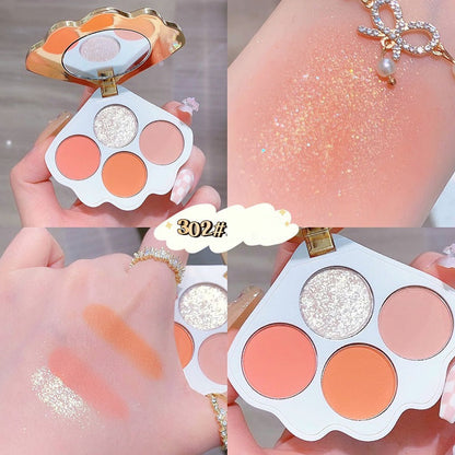 Whitening And Easy Coloring Eye Shadow Quad Plate