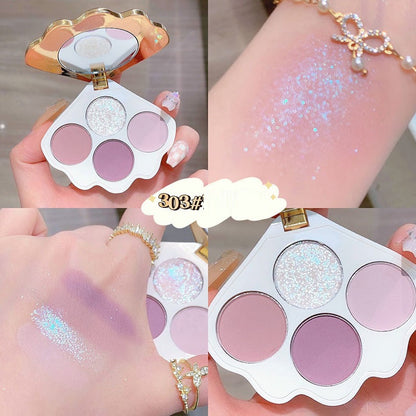 Whitening And Easy Coloring Eye Shadow Quad Plate