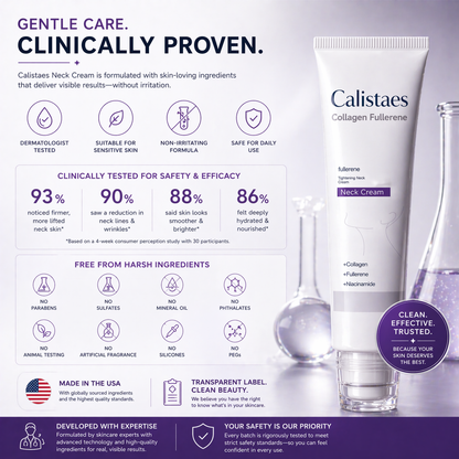 Calistaes™Five Rollers for All Around Massage,Neck Firming Cream,Collagen Neck Cream,Relieves Edema
